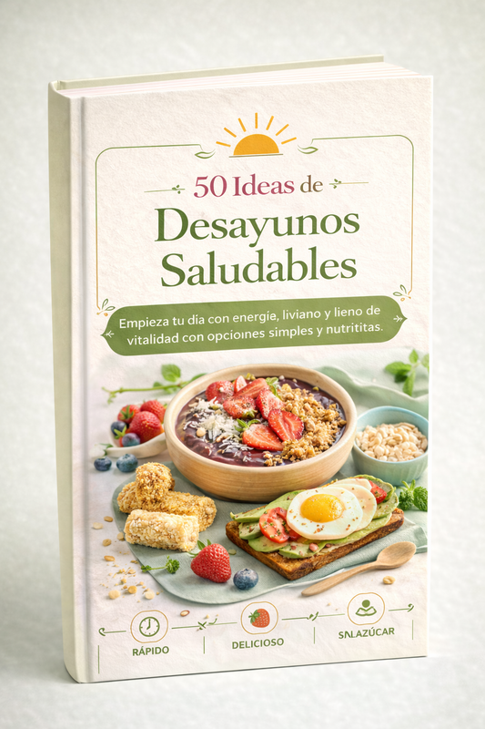 50 Ideas de Desayunos Saludables 💐 Empieza tu día con energía, liviano y lleno de vitalidad con opciones simples y nutritivas.