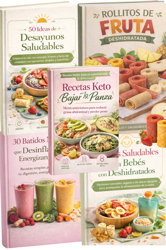 🌟Pack TODO AL PRECIO DE UNO +ENERGÍA, RICO y SANO: Batidos, Desayunos, Rollitos de Fruta, Snacks y KETO